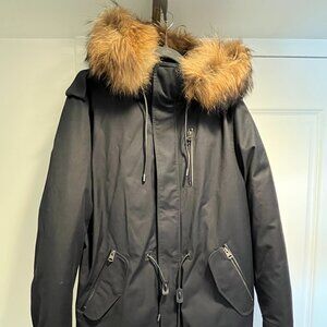 Mackage Moritz Fur Lined Mens Parka, Size 40